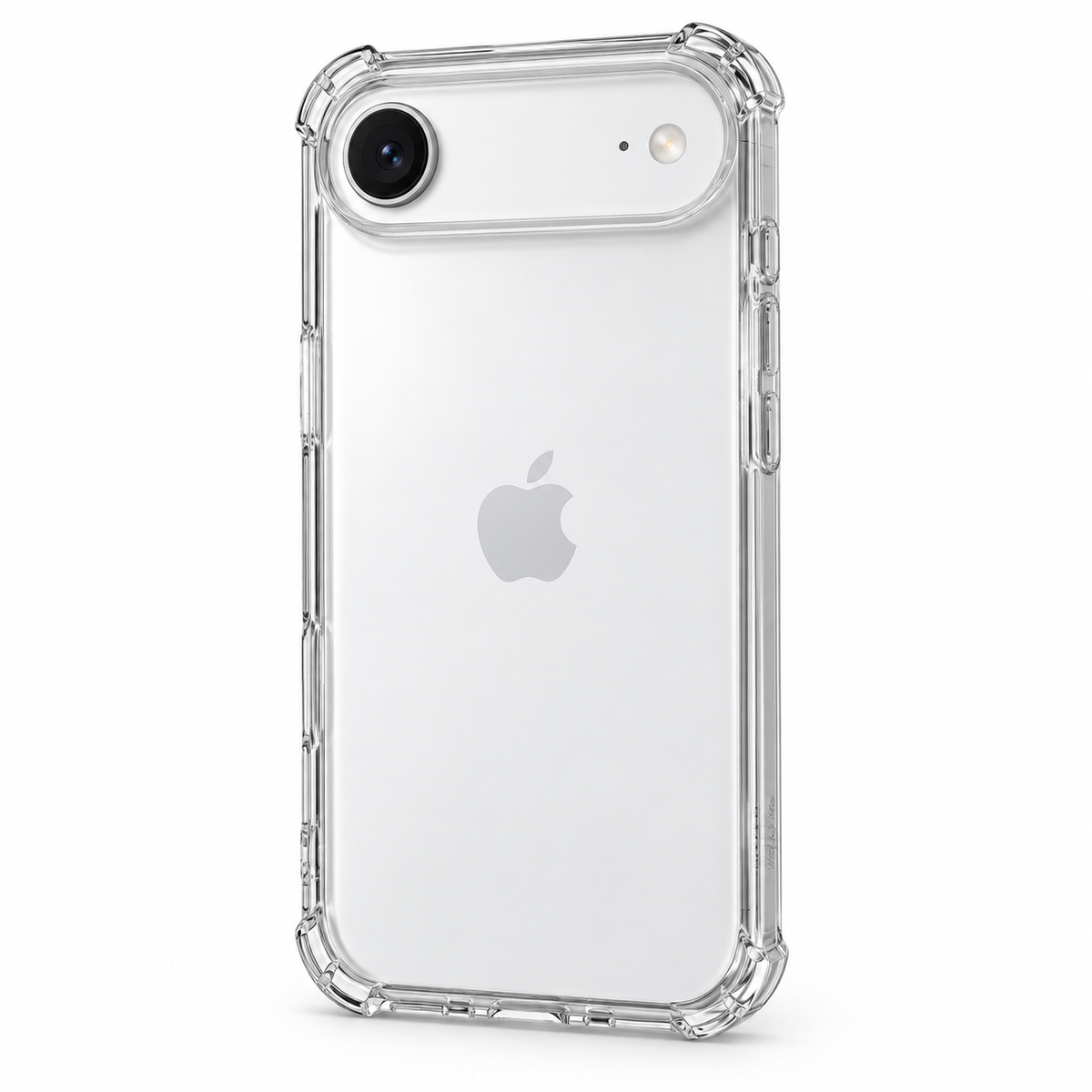 Clear protective case for iPhone Air by buycases.ie, showing a transparent, slim design to shield the phone while maintaining its look.