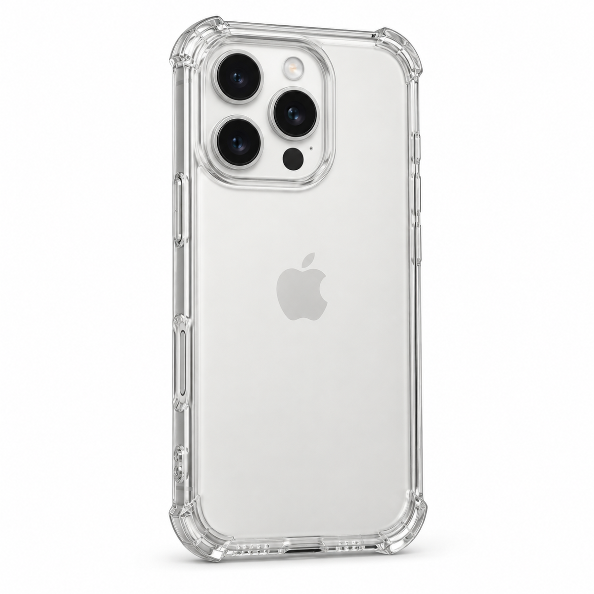 Clear protective case for iPhone 16 Pro by buycases.ie, showcasing a transparent, slim design that fits snugly around the phone.