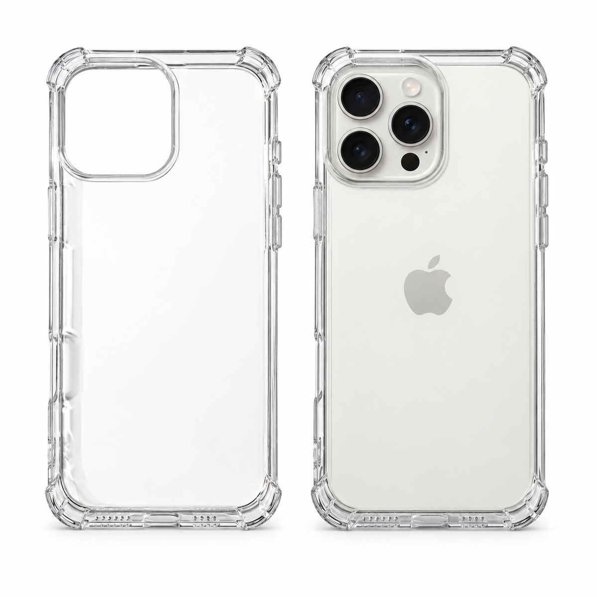 Clear protective case for iPhone 16 Pro Max by buycases.ie, showcasing a transparent, slim design that fits the device perfectly.