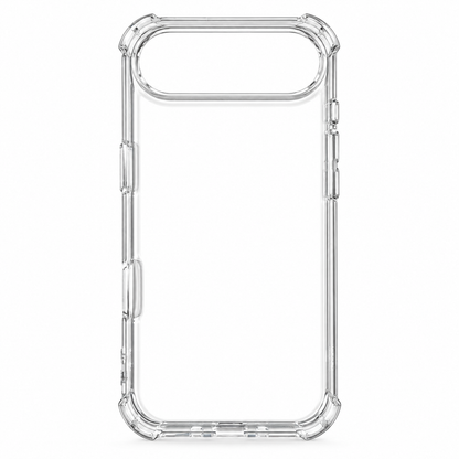 Clear slim protective case for iPhone Air, designed by buycases.ie, showcasing the transparent cover fitted on an iPhone Air.