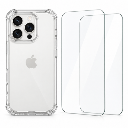 Clear protective case for iPhone 16 Pro by buycases.ie, showcasing the sleek transparent design and precise cutouts.