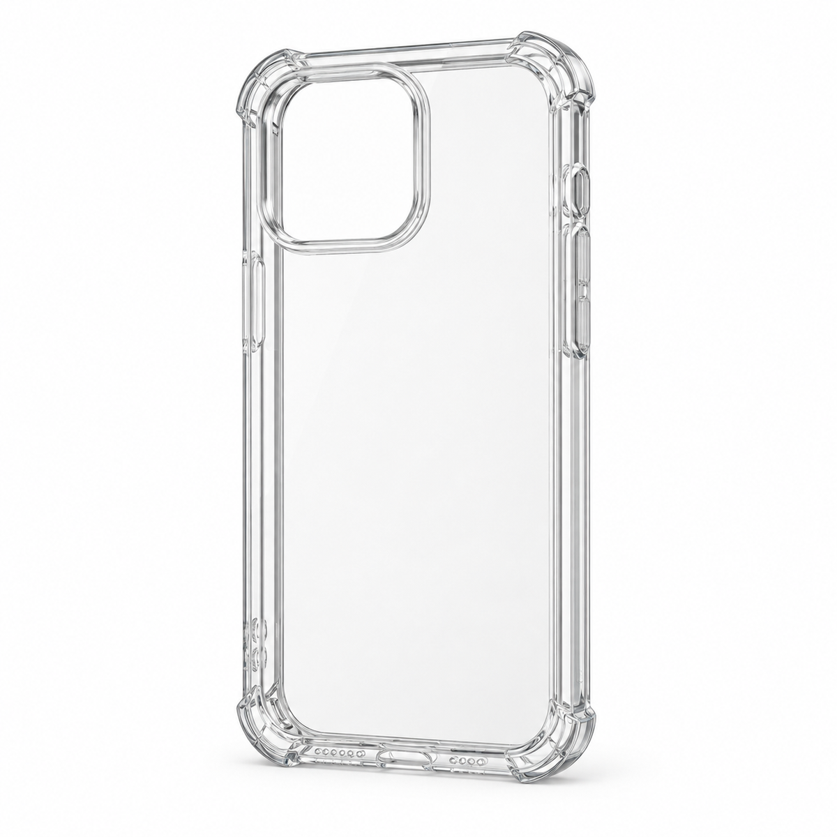 Clear protective case for iPhone 15 Pro Max by buycases.ie, showcasing a transparent cover that fits snugly around the phone.