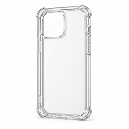 Clear protective case for iPhone 15 Pro Max by buycases.ie, showcasing a transparent cover that fits snugly around the phone.
