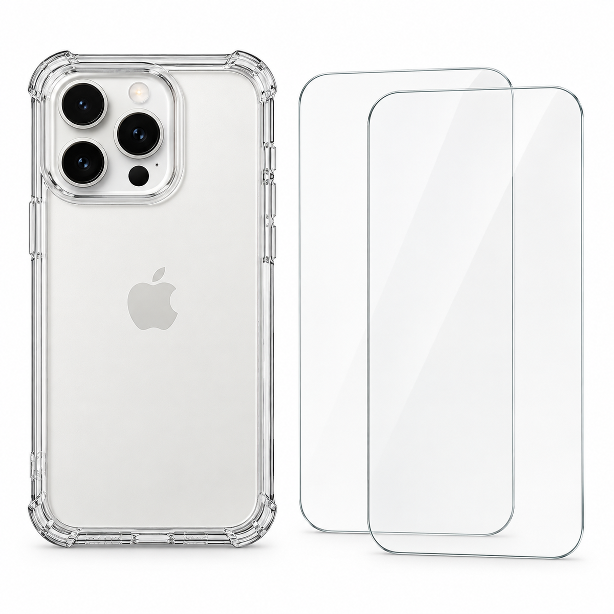 Clear protective case for iPhone 15 Pro Max by buycases.ie, showcasing the transparent design and precise cutouts for ports and buttons.