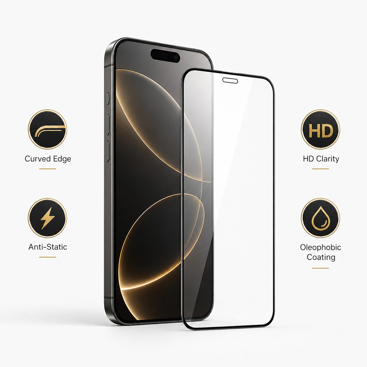 iPhone 15 Pro Screen Protector – Tempered Glass