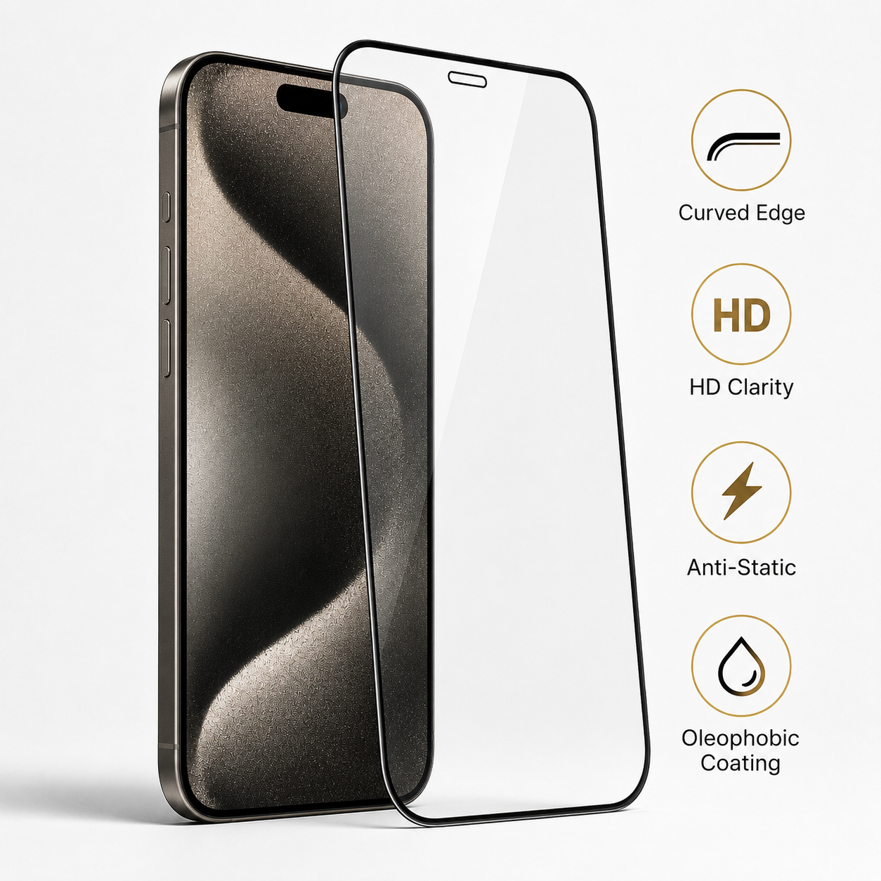 iPhone 16 Pro Screen Protector – Tempered Glass